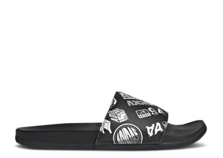 Adidas Adilette Comfort Slide - All Over Logos