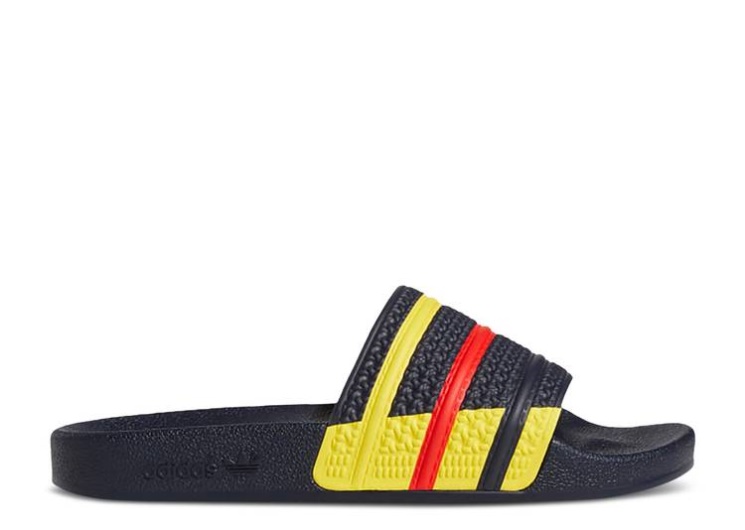Adidas Adilette Slide - Legend Ink Red Yellow