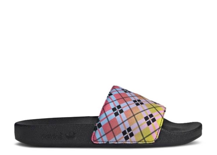 Adidas Adilette Slides - Plaid