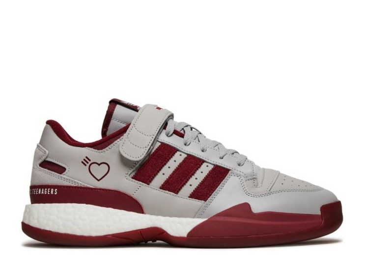 Adidas Human Made X Forum Low - Grey Burgundy