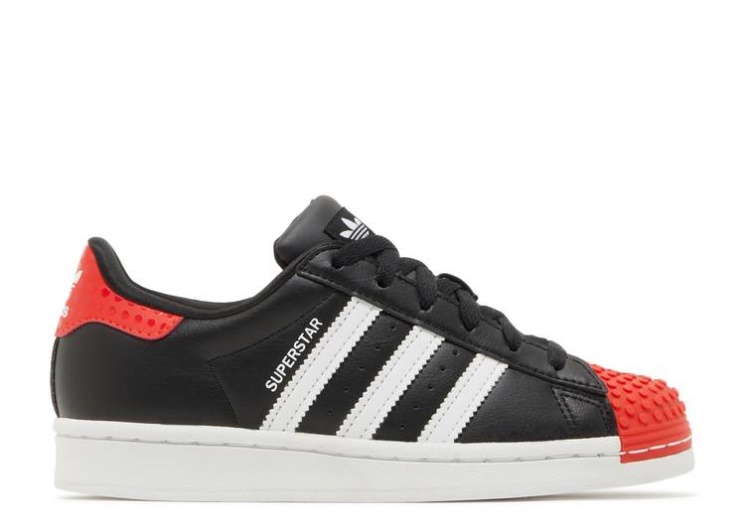 Adidas Lego X Superstar Big Kid - Core Black Red