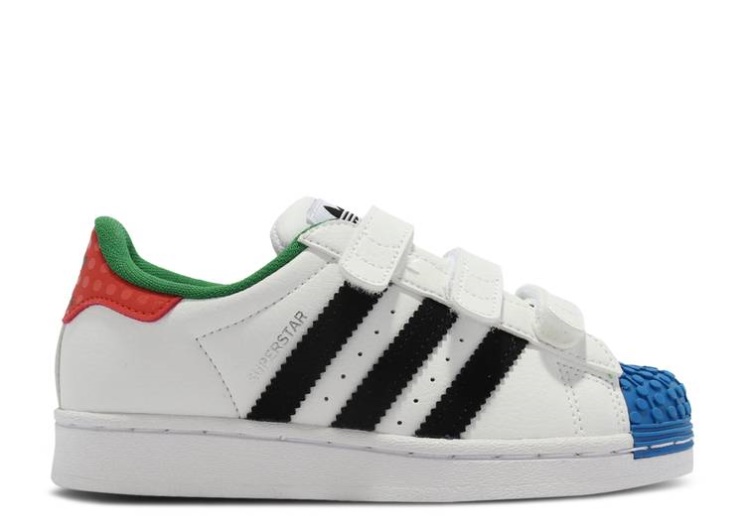 Adidas Lego X Superstar Cf J - White Red Blue