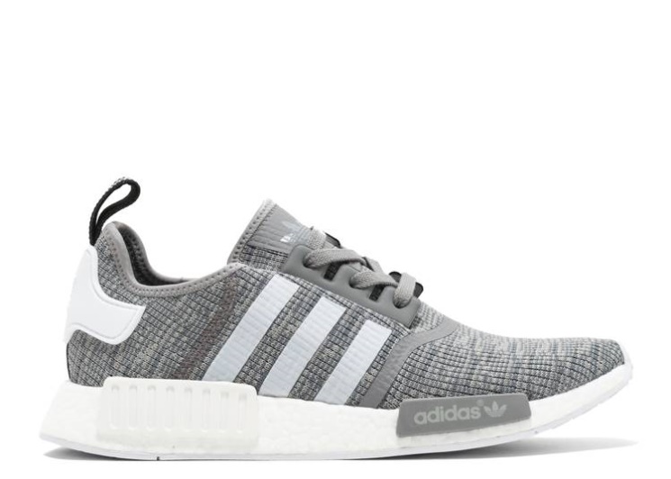 Adidas Nmd R1 - Glitch Dark Solid Grey/White
