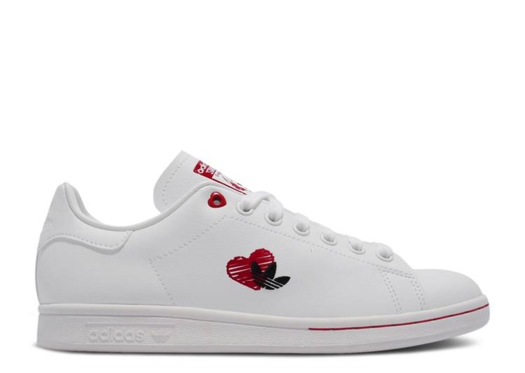 Adidas Stan Smith - Valentines Day White/White/Scarlet