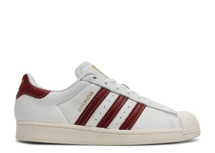 Adidas Superstar - White Collegiate Burgundy