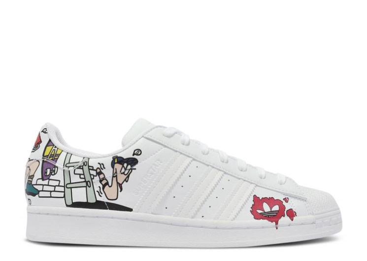 Adidas Superstar - White Comic