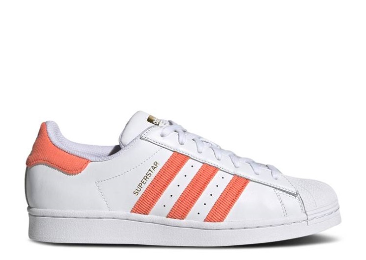Adidas Superstar - White True Orange