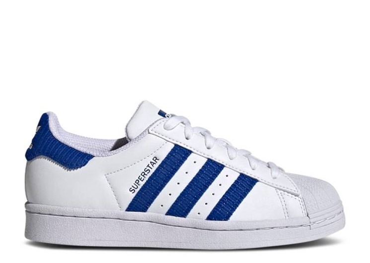 Adidas Superstar J - White Royal Blue