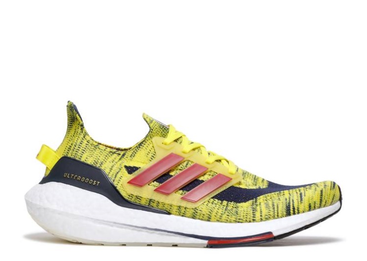 Adidas Ultraboost 21 - Bright Yellow Navy