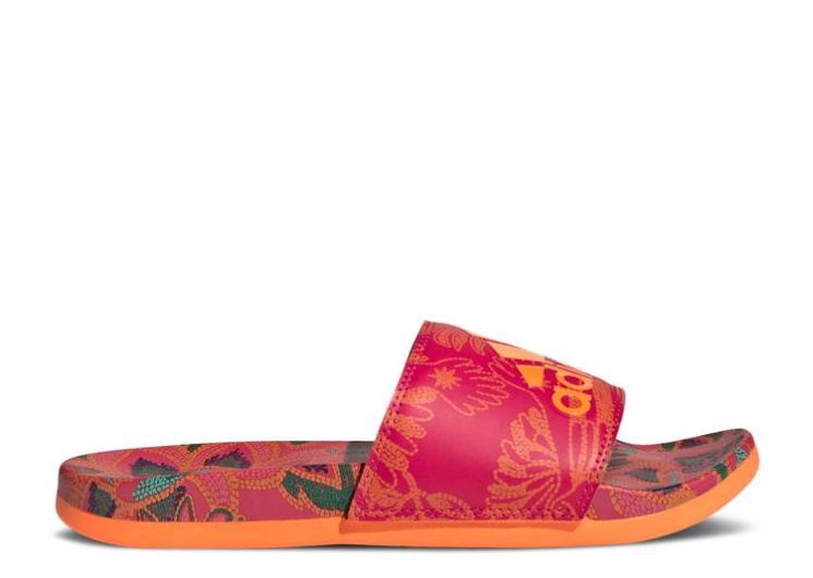 Adidas Wmns Adilette Comfort Slide - Floral Orange/Vivid Berry