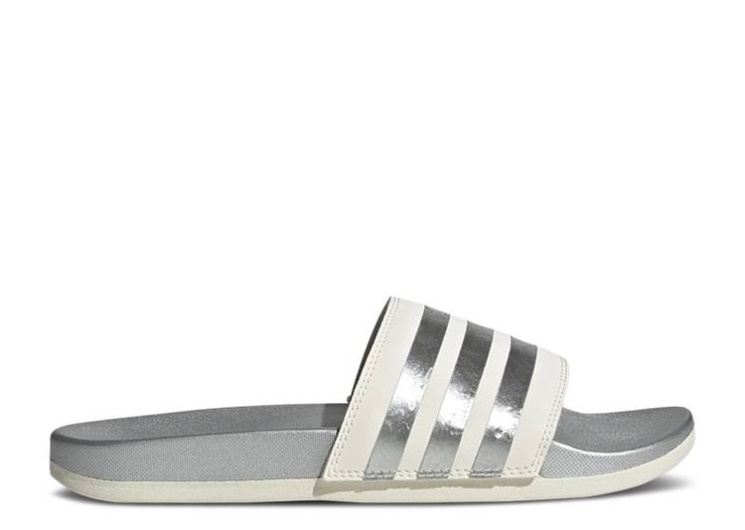 Adidas Wmns Adilette Comfort Slide - White Matte Silver