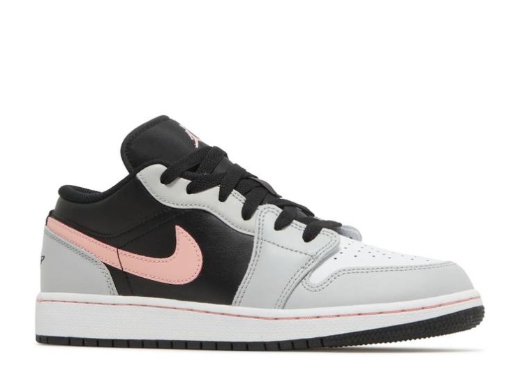 Air Jordan 1 Low Gs - Grey Fog Bleached Coral