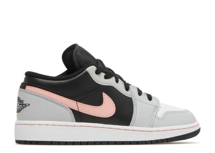 Air Jordan 1 Low Gs - Grey Fog Bleached Coral