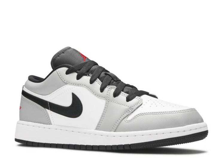 Air Jordan 1 Low Gs Grey/Gym Red/White