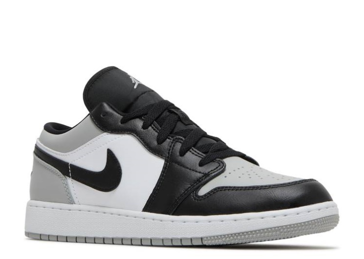 Air Jordan 1 Low Gs Light Smoke Grey/Black/White