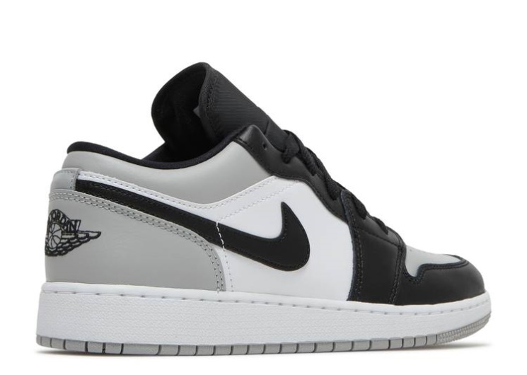 Air Jordan 1 Low Gs Light Smoke Grey/Black/White