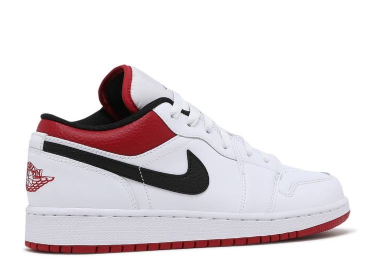 Air Jordan 1 Low Gs White/Gym Red/Black