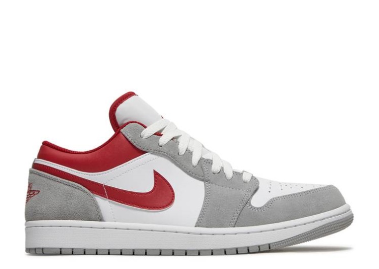 Air Jordan 1 Low Se - Light Smoke Grey Gym Red