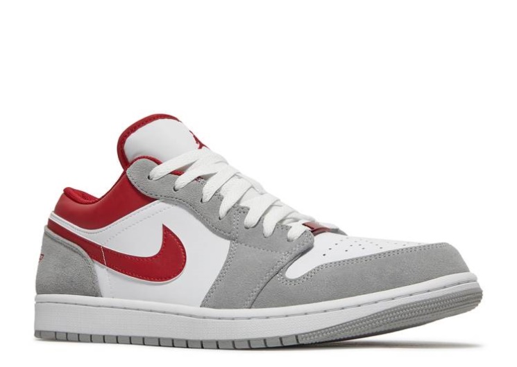 Air Jordan 1 Low Se - Light Smoke Grey Gym Red