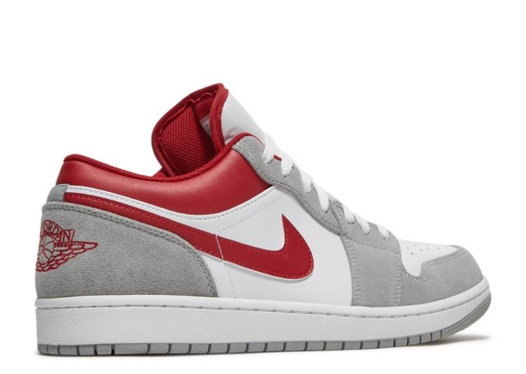 Air Jordan 1 Low Se - Light Smoke Grey Gym Red