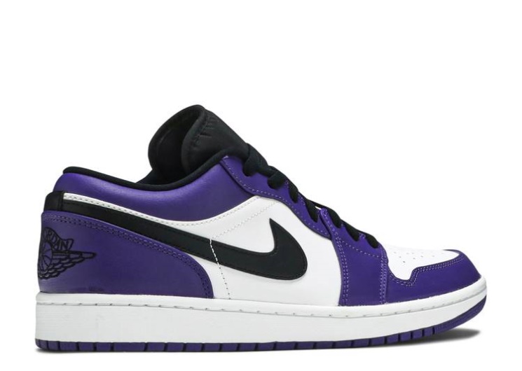 Air Jordan 1 Low White/Court Purple/Black
