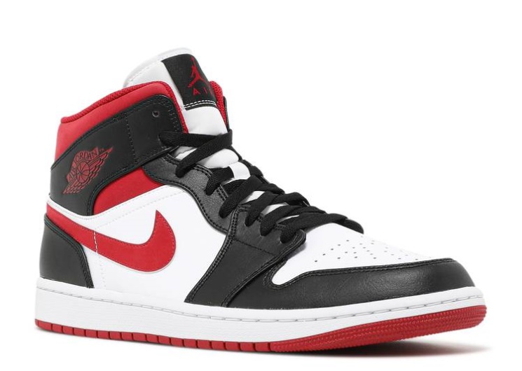 Air Jordan 1 Mid - Black Gym Red