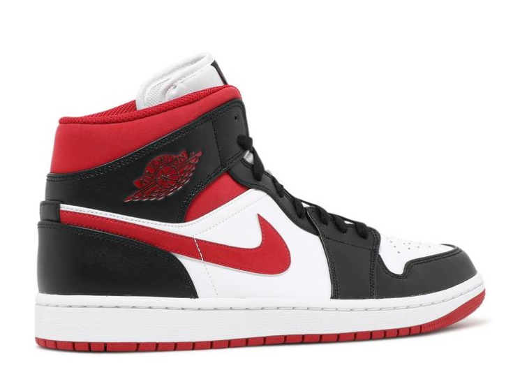 Air Jordan 1 Mid - Black Gym Red