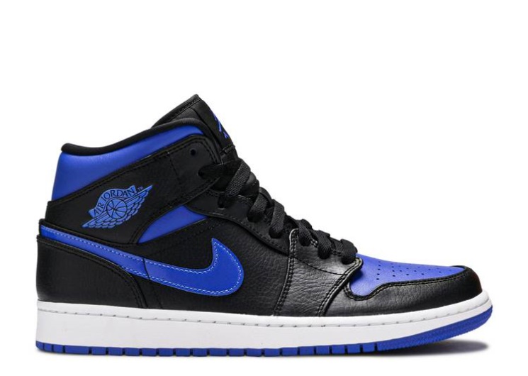 Air Jordan 1 Mid - Black Hyper Royal