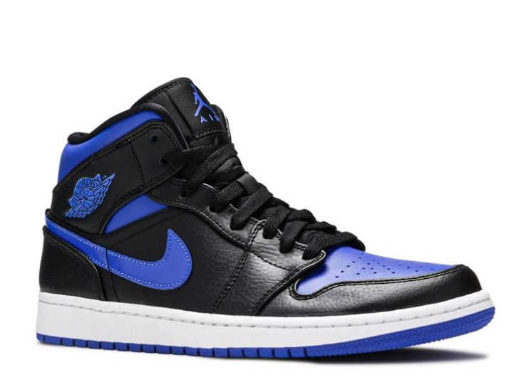 Air Jordan 1 Mid - Black Hyper Royal