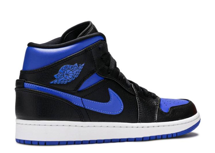 Air Jordan 1 Mid - Black Hyper Royal