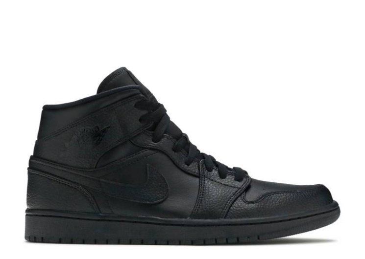 Air Jordan 1 Mid - Triple Black 2020
