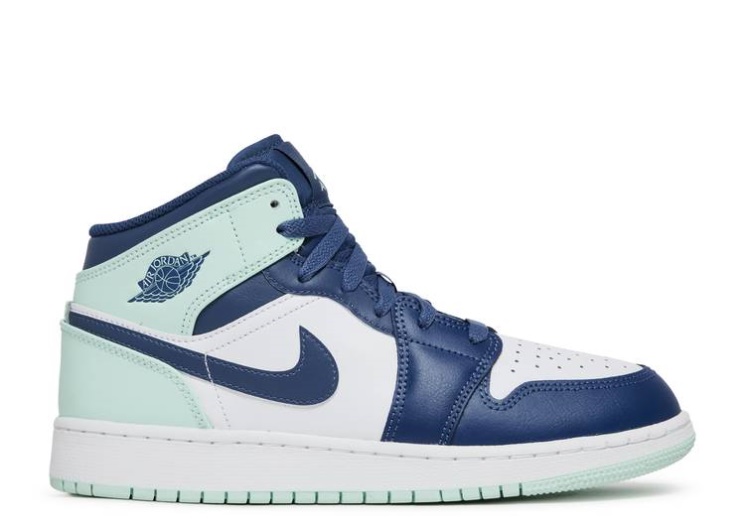 Air Jordan 1 Mid Gs - Blue Mint