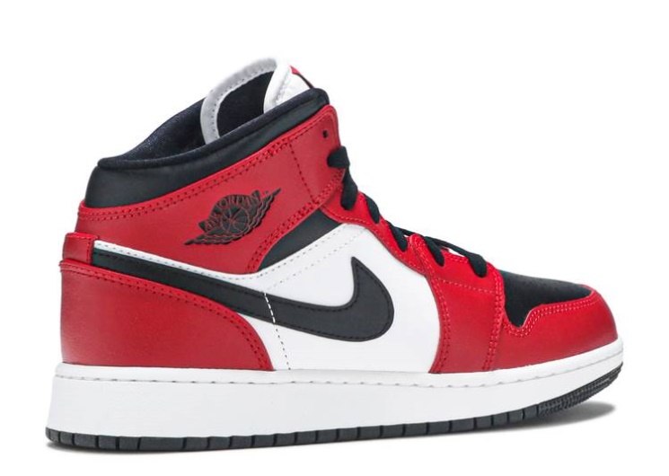 Air Jordan 1 Mid Gs - Chicago Black Toe