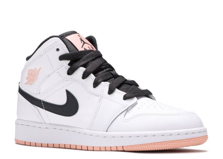 Air Jordan 1 Mid Gs - White Arctic Orange