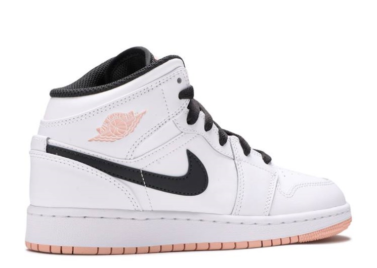 Air Jordan 1 Mid Gs - White Arctic Orange