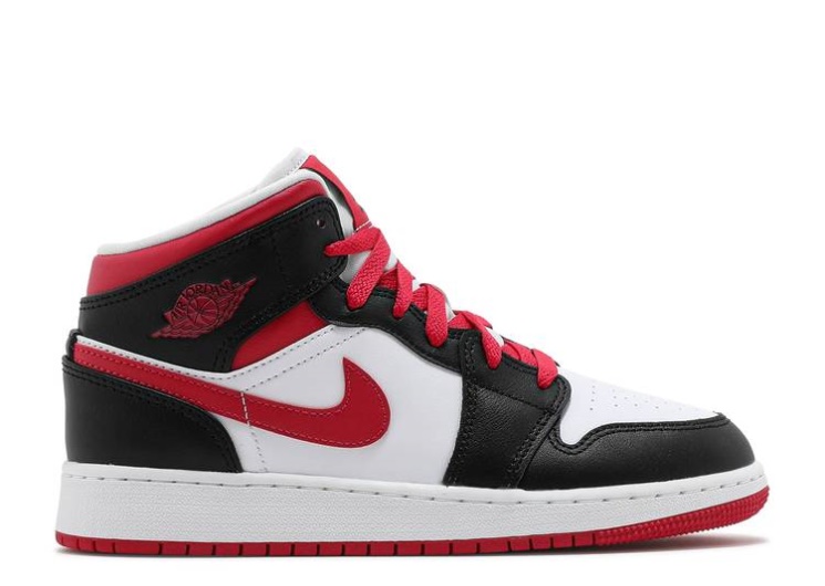 Air Jordan 1 Mid Gs - White Very Berry