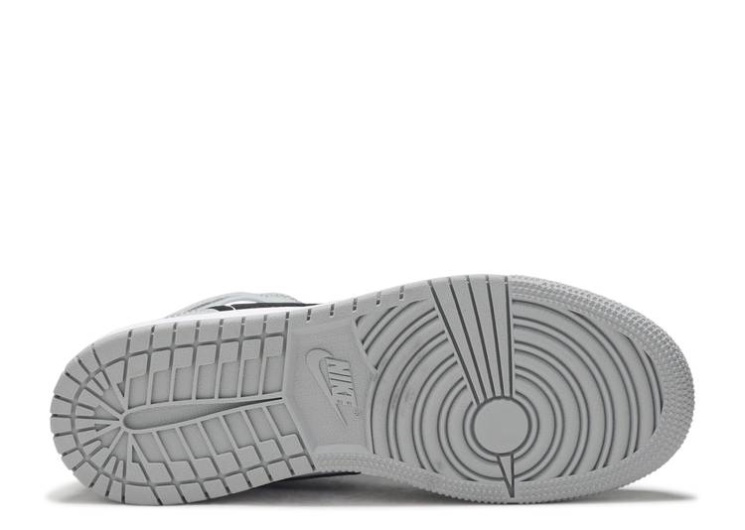 Air Jordan 1 Mid Gs Light Smoke Grey/Black/White