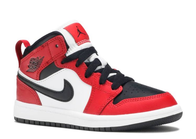 Air Jordan 1 Mid Ps - Chicago Black Toe