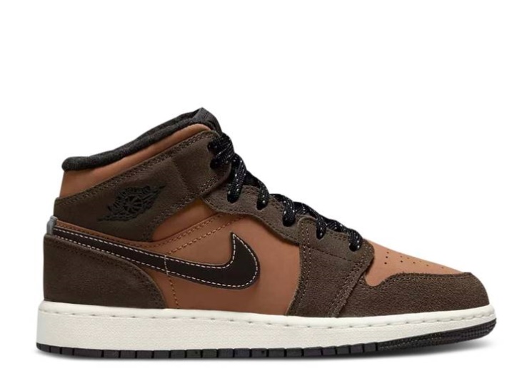 Air Jordan 1 Mid Se Gs - Earth Tone