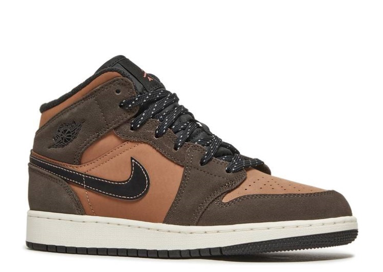 Air Jordan 1 Mid Se Gs - Earth Tone