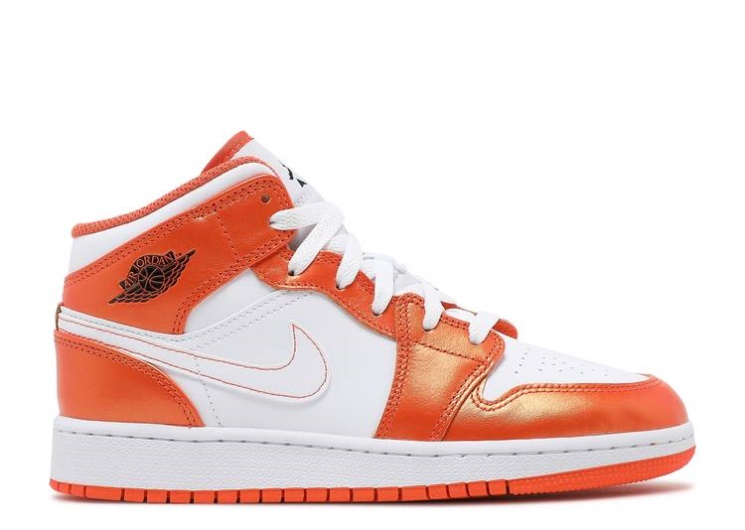 Air Jordan 1 Mid Se Gs - Electro Orange