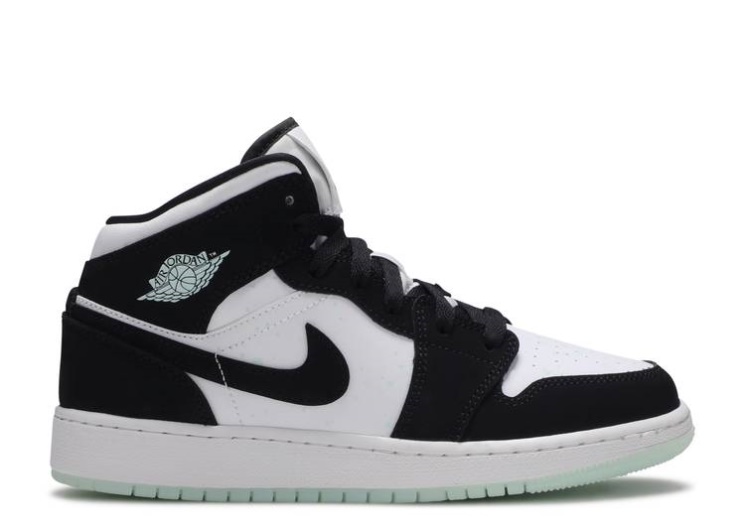 Air Jordan 1 Mid Se Gs - Glow In The Dark Panda