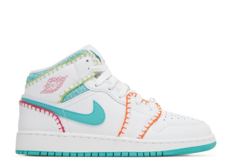 Air Jordan 1 Mid Se Gs - Multi Knit