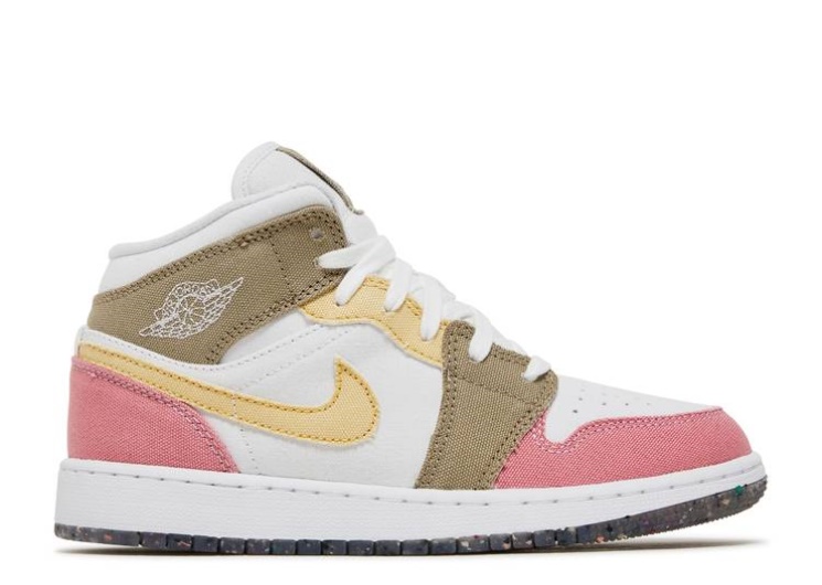 Air Jordan 1 Mid Se Gs - Pastel Grind