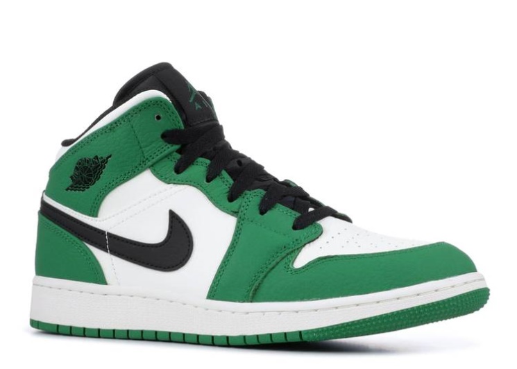 Air Jordan 1 Mid Se Gs - Pine Green