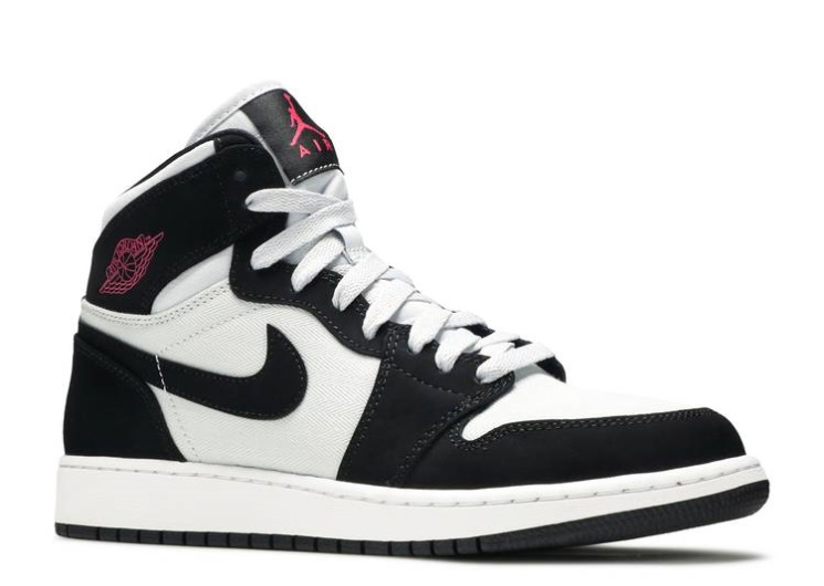 Air Jordan 1 Retro High Gs - Pure Platinum Black Pink