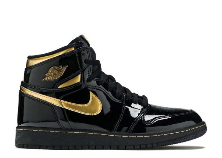 Air Jordan 1 Retro High Og Gs - Black Metallic Gold