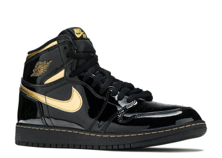 Air Jordan 1 Retro High Og Gs - Black Metallic Gold