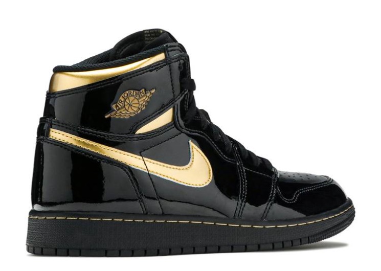Air Jordan 1 Retro High Og Gs - Black Metallic Gold