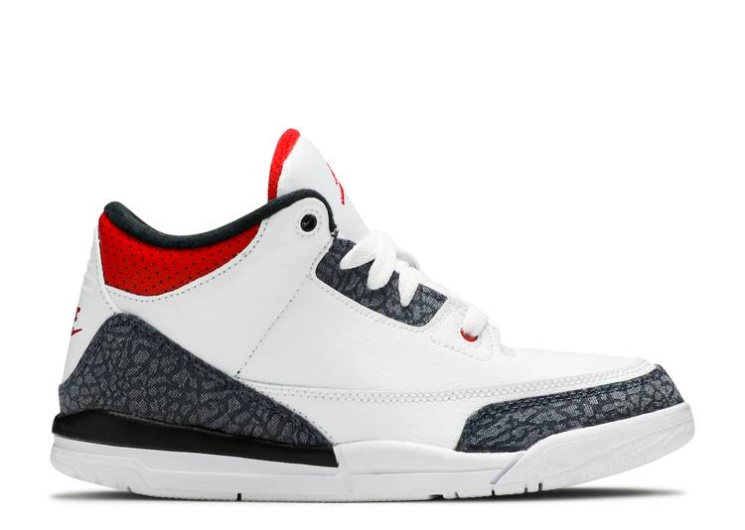Air Jordan 3 Retro Denim Se Ps White/Black/Fire Red